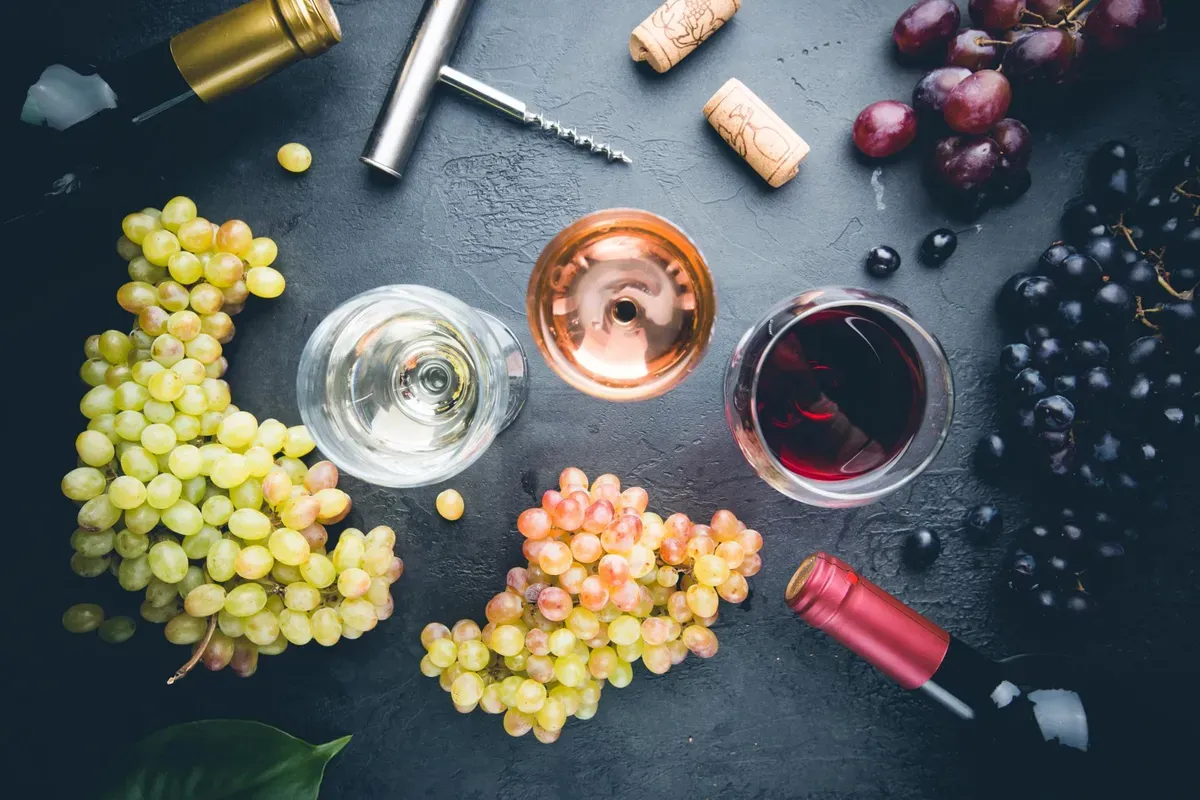 Ambiance cave et verres de vin